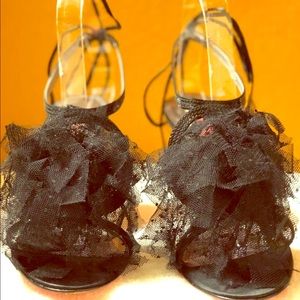 Betsy Johnson lace top sandal